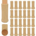 Pikkukuva 1 / 5: Beige-väriset neulotut tuolisukan suojat - 24 kpl
