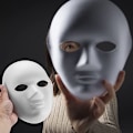 Miniatyrbillede 4 af 5: 10 stk. Hvide Malbare Papir Masker, DIY Pulp Papir Masker Smerte