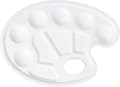 Vit - 1 st Oval plastfärgbricka