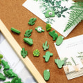 Miniatyrbilde 4 av 5: 30 stk. kaktus og palmeblad trykknapper i tre