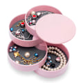 Miniatyrbillede 1 af 5: 4-lags roterende smykkeopbevaringsboks - pink - 10*10*10cm - 1 stk