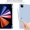 Pikkukuva 4 / 5: Taivaansininen, Suojakotelo iPad Pro 11-tuumaiselle (18/20/21/22), kynäpaikalla, erittäin ohut kolmiosainen Smart Cover, tukee P