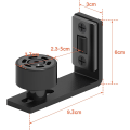 Miniatyrbilde 4 av 5: Justerbar svart gulvguide bunnguide for skyvedør i tre