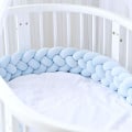 Miniatyrbillede 1 af 5: Baby seng bumper, baby seng bumper, flettet bumper, 4 streng vævning