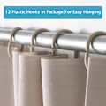 Miniatyrbilde 3 av 5: Dusjforheng 180x180cm Vanntett Semi-Transparent EVA Badeforheng for Bad - Beige J