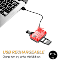 Miniatyrbillede 4 af 5: 2 pakker baglygter til cykler, ultra lyse USB genopladelige
