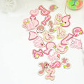 Miniatyrbillede 4 af 5: Rosa strygepatch bogstaver 26 stykker A-Z bogstav patch dyr sha