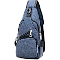 Pikkukuva 1 / 5: Miesten crossbody-salkku, rintalaukku USB-latauksella ja E