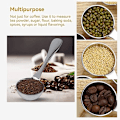 Miniatyrbillede 4 af 5: 15 ml rustfrit kaffemåleske i rustfrit stål, kaffemåleskeer i rustfrit stål til kaffe, te