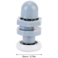 Miniatyrbillede 5 af 5: 8 stk. Holdbare Plast Dørruller Glidebane Rulle Badeværelse Glas Til Udskiftning Dele (20mm)