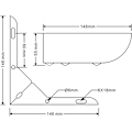 Pikkukuva 2 / 5: Hopea - DIY-keittiökalustejalat 50 mm sohvapöydälle, kaapille