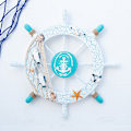 Pikkukuva 1 / 3: Rudder Wall Decoration with Seagull Seashell Fishing Net Anc