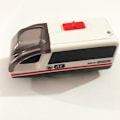 Miniatyrbillede 3 af 4: Træelektrisk tog, magnetisk lokomotiv modeltoglegetøj, barn