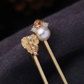 Miniatyrbillede 2 af 3: 6 stk Vintage Hårnåle Barrettes Metal Rhinestone Hårklemmer fo
