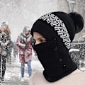 Pikkukuva 4 / 5: Hattu ja huivi kaikki yhdessä naisten syksyyn ja talveen neulottu hattu p