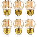 Miniatyrbillede 1 af 5: G40 LED Retro Edison Filament Pære Mini Globe 1W (E27, 6 stk)