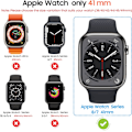 Pikkukuva 2 / 5: 2 kpl koteloa Apple Watch Series 8/7/6/5/4/SE 2/SE -näytönsuojalle