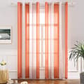 Set med 2 öljettgardiner Voile Myggnät Polyester Stripe Pri