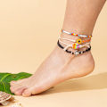 Miniatyrbilde 2 av 5: Strand Rainbow Shell Feet Chains (4 stykker) Bohemian Håndlaget Adj