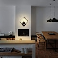 Miniatyrbilde 2 av 5: Vegglampe innendørs LED firkantet vegglampe 12W varm hvit 3000K