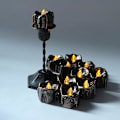 Miniatyrbilde 3 av 5: 12 stk Halloween-lys, flammefri lys, flimrende lys