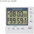 Miniatyrbillede 2 af 5: 2-kanals timer med ur - køkkenur - alarmur - digital min