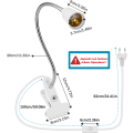 Miniatyrbillede 2 af 5: E27 Clip-on pæreholder med afbryder, LED bordlampefod med 360