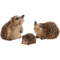 Miniatyrbillede 1 af 5: 3 stk. Pindsvin Figur Ornament Fe Havedyr Dekorationer Kunst