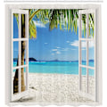 Miniatyrbilde 2 av 5: Strand Polyester Dusjforheng (180*180cm), Palm Beach Tropisk Tre