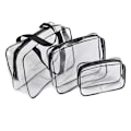 Miniatyrbillede 1 af 5: 3 i 1 gaveposer Transparent PVC rejsetaske Vandtæt Multifun