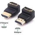 Miniatyrbild 2 av 5: HDMI-adapter 90 grader och 270 grader vinklad HDMI-kontakt Righ