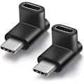 Miniatyrbillede 1 af 5: 2 stk. USB-C Type C han-til-hun-adapter 90 graders vinklet op
