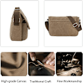 Pikkukuva 4 / 5: 10\" kangaskassi olkalaukku (unisex khaki), iPad-salkku, miehet/