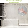 Miniatyrbilde 4 av 5: Dusjforheng 180*180 Semi Transparent 3D Vannkube Design Bad