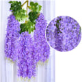 Pikkukuva 1 / 5: 12 salattu ja pidennetty wisteria-simulaatiokeppi kukkia