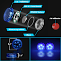 Pikkukuva 2 / 5: 4 kpl universaalia langatonta auton oven valoa (sininen) LED-varoitusvalo, turvallinen