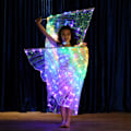 Miniatyrbillede 2 af 5: Børns farvede LED lysende vinge dansevinge mavedans Da