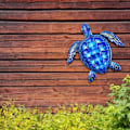 Miniatyrbillede 2 af 4: Metal skildpadde vægdekoration skildpadde vægkunst til hjem soveværelse stue