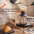 Miniatyrbillede 3 af 5: Digital Kaffevægt med Timer - Genopladelig Espresso Vægt 2kg/0.1g Høj Præcisionsvejning i g oz ml Hæld Over Kaffe