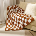 Miniatyrbilde 3 av 3: Couleur Caramel - Sofateppe, Pledd Plush Teppe, Rutete (127 * 152cm)