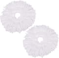2 Hvide Runde Moppehoveder Tiny Udskiftningsfyld Universal Magic 36
