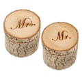 Miniatyrbillede 1 af 4: 2 stk. Mr & Mrs ringboks til vielsesringe i træ