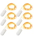 6-pack LED-ljusslingor - 2 m 20 LED-lampor batteridriven koppar
