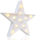 Stjerne Marquee Skiltlys, Varmt Hvit LED-Lampe - Stue, Seng
