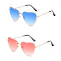 Miniatyrbillede 1 af 4: To Gradient Blå + Gradient Pink Hippie Specs Briller Hjerte Sh