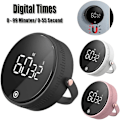 Miniatyrbilde 2 av 5: (Farge: Svart) Kjøkkenstoppeklokke, digital timer, manuell nedtelling
