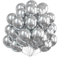 Pikkukuva 1 / 5: Hopeapallot, 70 kpl 10 tuuman metallinhohtoiset hopeapallot