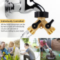 Miniatyrbillede 4 af 5: Have Splitter til vandslange 2-vejs, Heavy Duty Messingforbindelse Hane Split