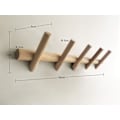 Miniatyrbillede 3 af 5: Branch Trævæg Hængekroge 5 Kroge Designer Frakke Stativ Vægmou