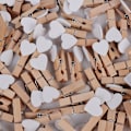Miniatyrbilde 3 av 5: 100 stk hvite hjerte mini klesklyper fargerike treklyper C